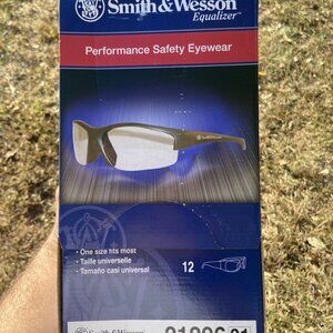 Smith & Wesson Equalizer Safety Glasses Gun Metal Frame Clear Anti-Fog Lens NEW